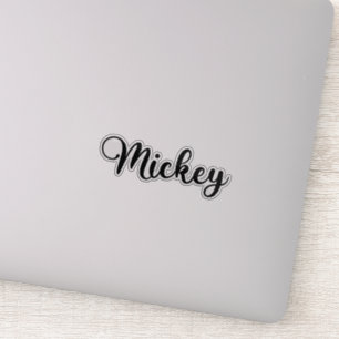 Sticker Mickey Name - Calligraphie manuscrite