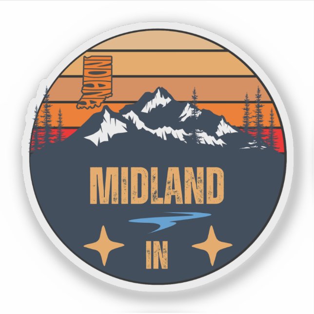Sticker Midland, Indiana (Devant)