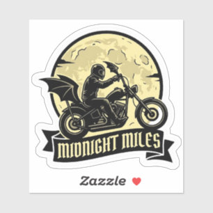 Sticker Midnight Miles Gothique Aile de Chauve-Souris Bike