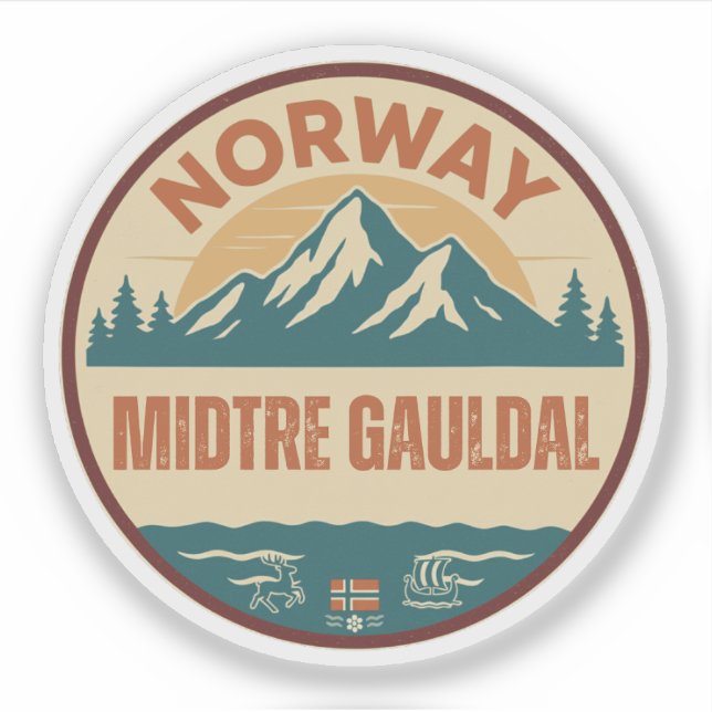 Sticker Midtre Gauldal, Norvège Norvège (Devant)