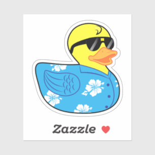 Sticker Mignon en caoutchouc dans la chemise hawaïenne