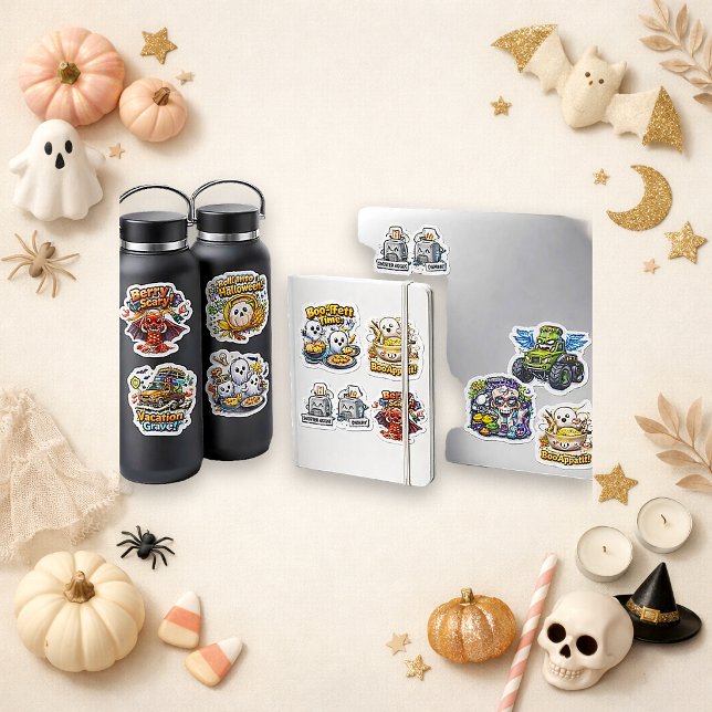 Sticker Mignon Halloween de nourriture Chibi coloré (Créateur téléchargé)