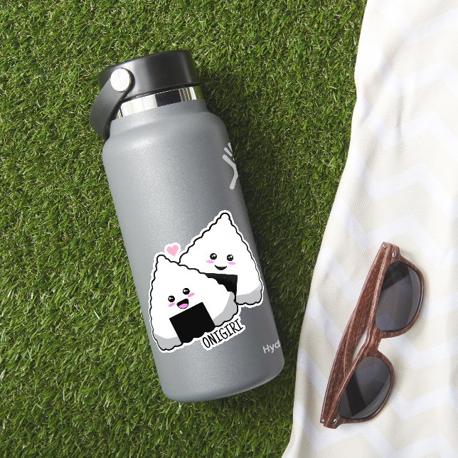Sticker Mignon Kawaii Onigiri Nourriture Japonaise (HydroFlask Insitu)