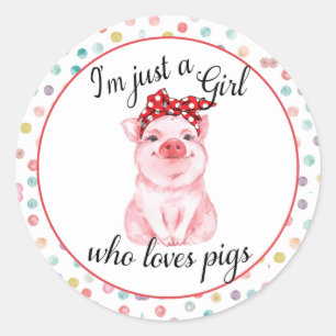 Sticker mignon pour louvette de porc