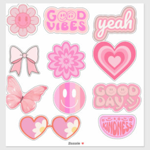 Sticker mignon rose prépa
