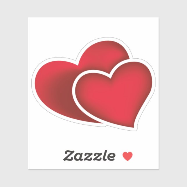 Sticker Mignonne amour rouge (Feuille)