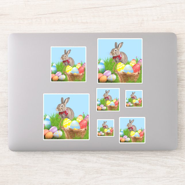 Sticker Mignonne Bunnyfor Pâques pour une humeur positive (Ordinateur)