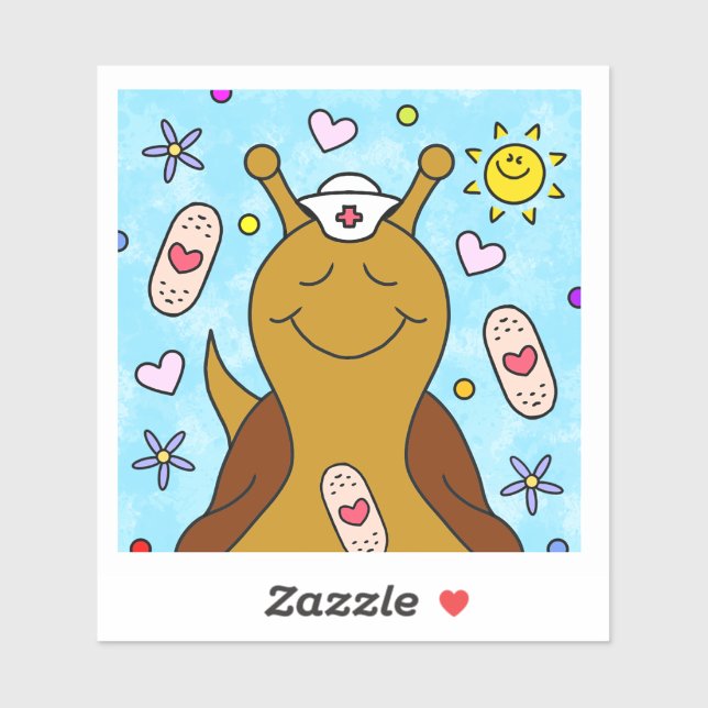 Sticker Mignonne escargot Se Bien Bientôt Vinyl (Feuille)