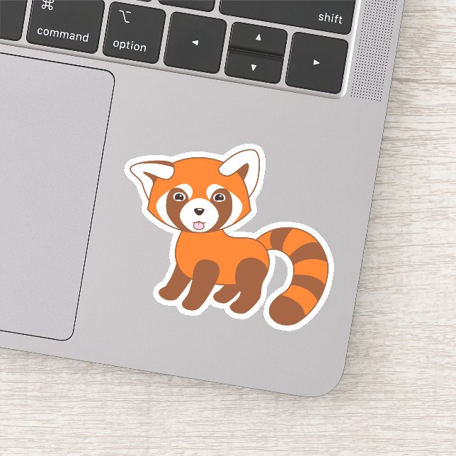 Sticker Mignonne langue rouge panda (Détail)