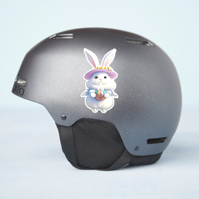 Sticker Mignonne lapin de Pâques 01 (Côté casque)