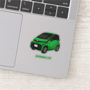Sticker Mignonne micro-voiture verte