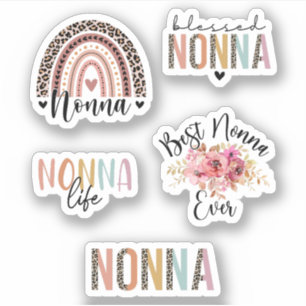 Sticker Mignonne Nonna Nana Cadeau, Grand-Mère, Pack Nonna
