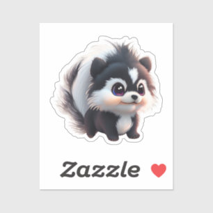 Sticker Mignonne skunk woods animaux forêt amis amis