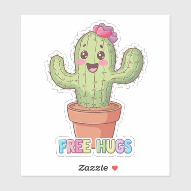 Sticker Mignonnes accolades gratuites Cactus (Feuille)