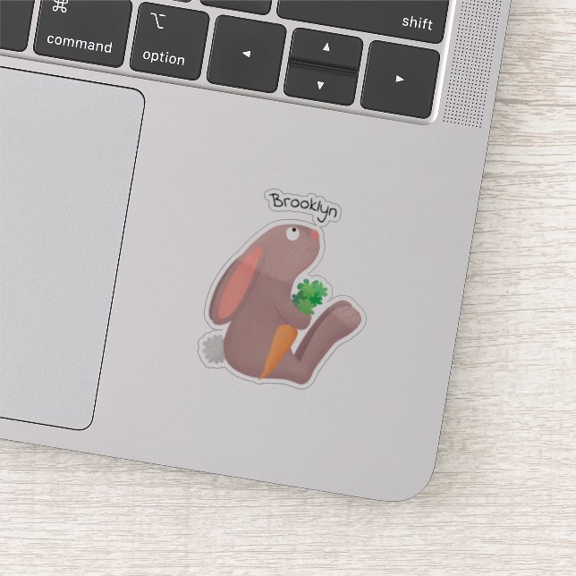 Sticker Mignons lapin lapin lapin assis avec dessin de car (Détail)