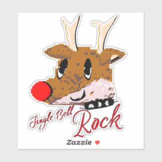 Sticker Mikitiez jinglebellrock punk gothmas reindeer