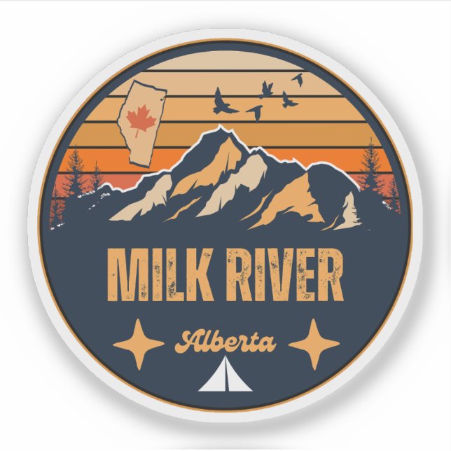Sticker Milk River, Alberta (Devant)