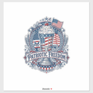 Sticker Milkshake Patriotique Americana
