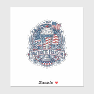 Sticker Milkshake Patriotique Americana
