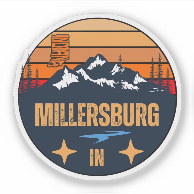 Sticker Millersburg, Indiana (Devant)