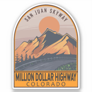 Sticker Million Dollar Autoroute Colorado Art de Voyage Ré