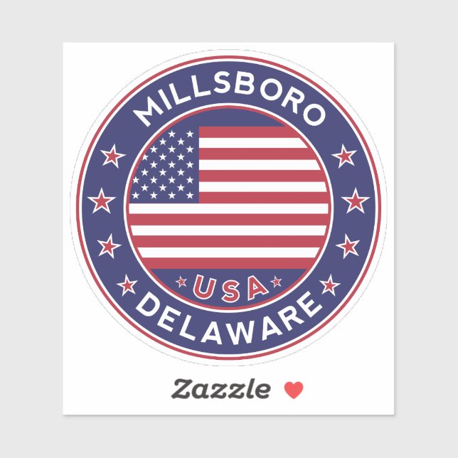 Sticker Millsboro Delaware, Millsboro (Feuille)