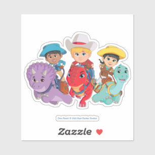 Sticker Min et Clover Dino Ranch