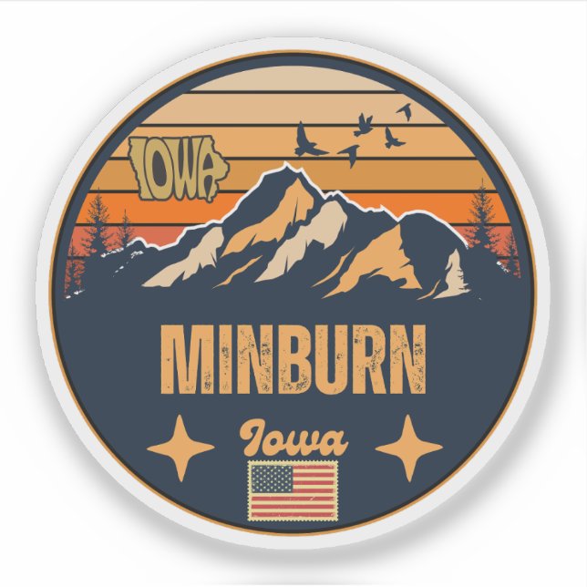 Sticker Minburn, Iowa (Devant)