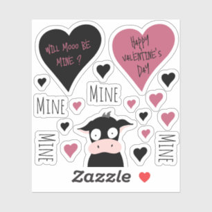 Sticker Mine Cute Mine Mine Mine Collection de mines Vache