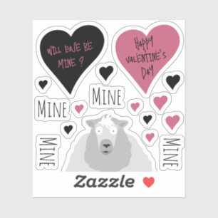 Sticker Mine de Cute Mine mine thème mouton