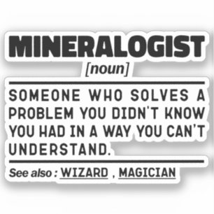 Sticker Mineralogiste Noun Géologie Science Cool