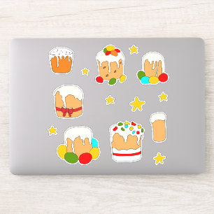 Sticker Mini mignon Happy Fleurs de Pâques dessin animé St