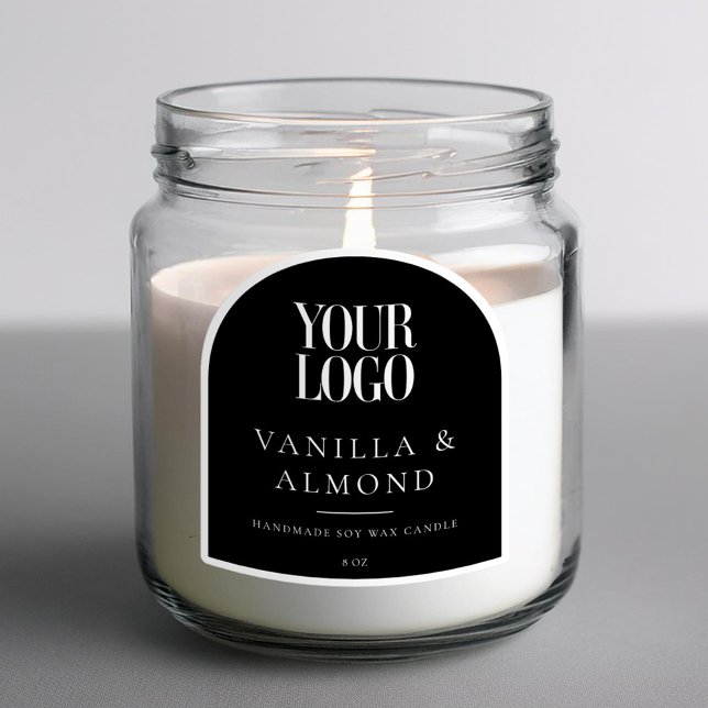 Sticker Minimalist Arch Custom Logo Candle Label (Créateur téléchargé)