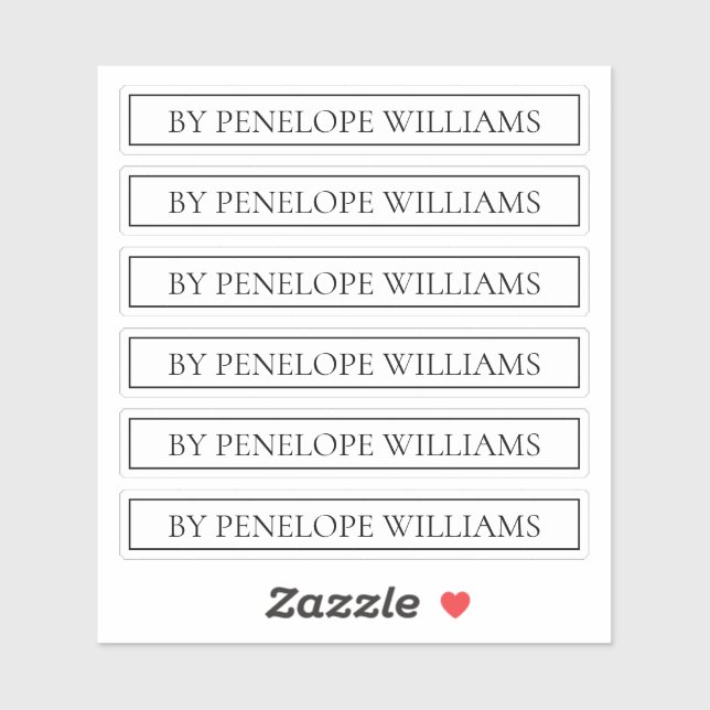 Sticker Minimalist Black & White Custom Brand Label (Feuille)