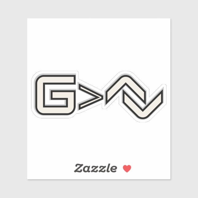 Sticker Minimalist Faith Symbol  (Feuille)