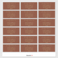 Minimalist Terracotta Mariage Adresse d'invité