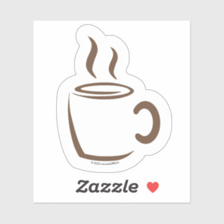 Sticker minimaliste au café chaud