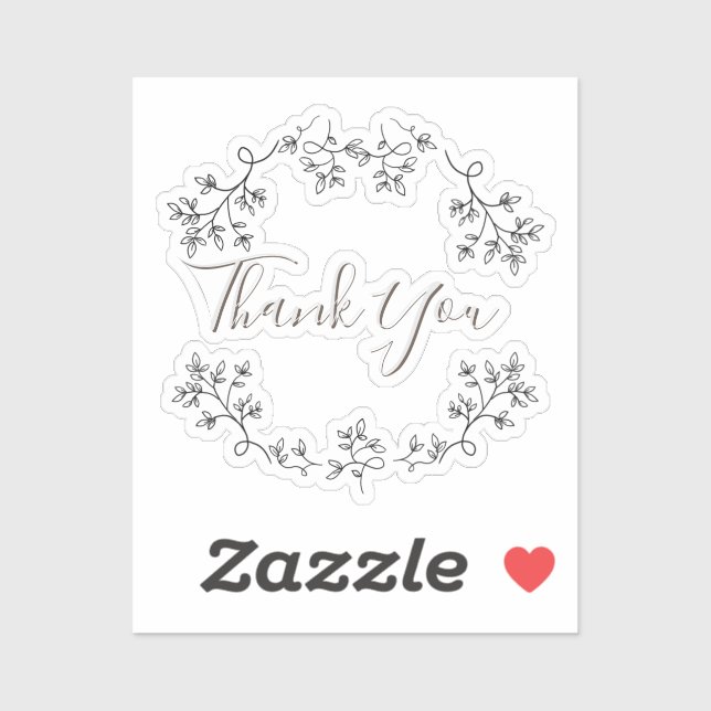 Sticker minimaliste esthétique floral Vinyl (Feuille)