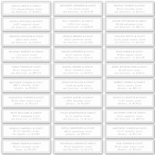 Sticker Minimaliste Moderne Élégant Chic Nom d'invité Adre