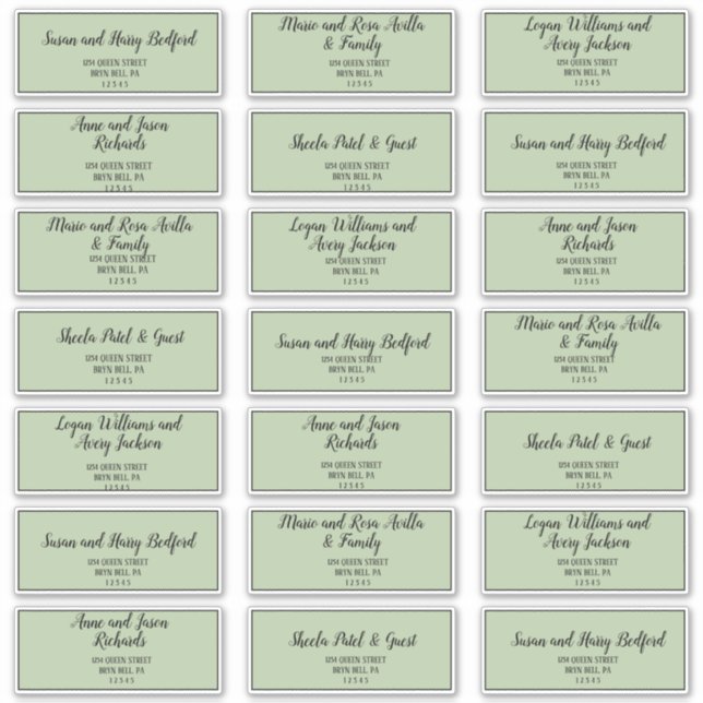 Sticker Minimaliste simple|Étiquettes de adresse invités d (Devant)