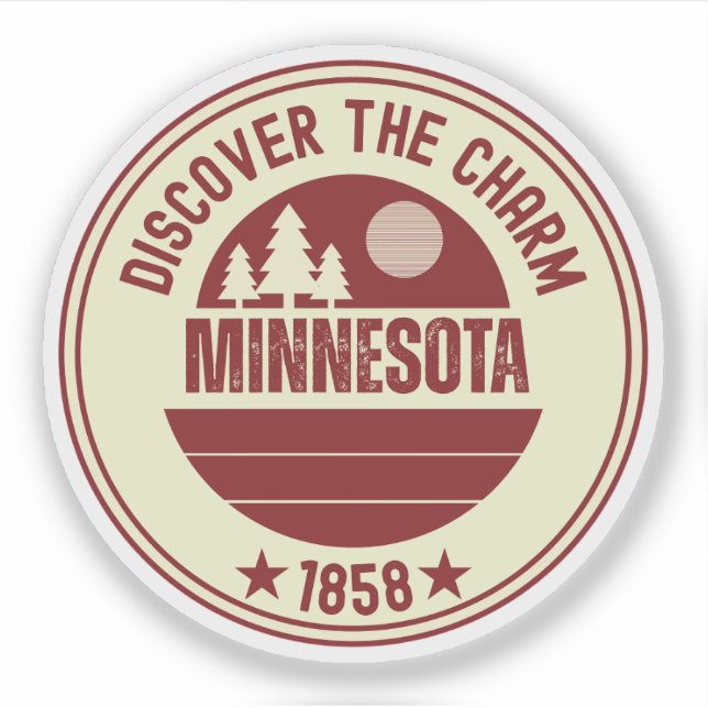 Sticker Minnesota Nice - MN State Gift (Devant)