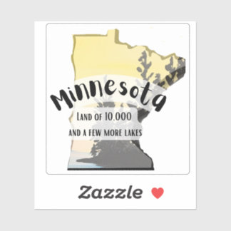 Sticker Minnesota, Terre des 10.000 Lacs... |