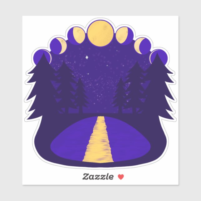 Sticker Minuit au Clair de Lune (Feuille)