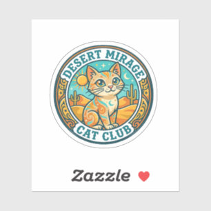 Sticker Mirage du désert Chat Idée cadeau pour maman de ch