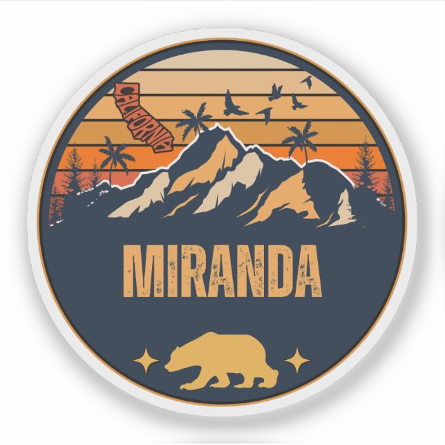 Sticker Miranda, Californie (Devant)