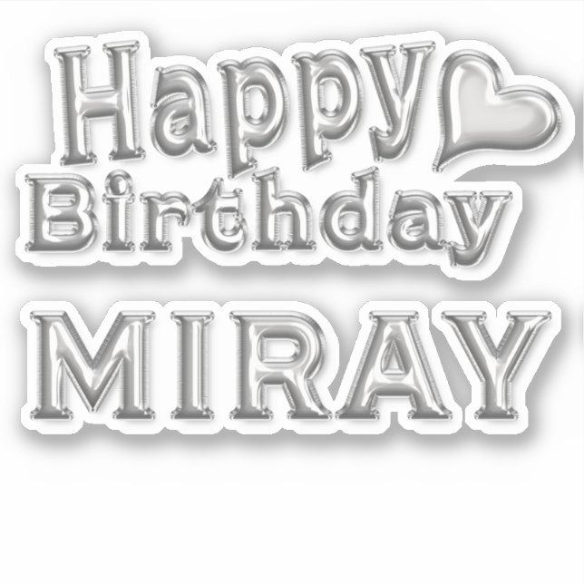 Sticker Miray Happy Birthday (Devant)