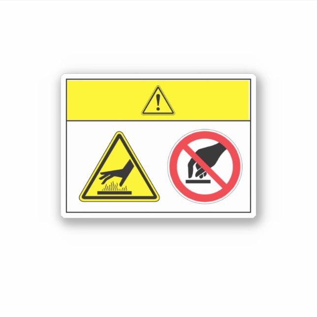 Sticker Mise en garde/Étiquette de surface chaude BQ09 (Devant)