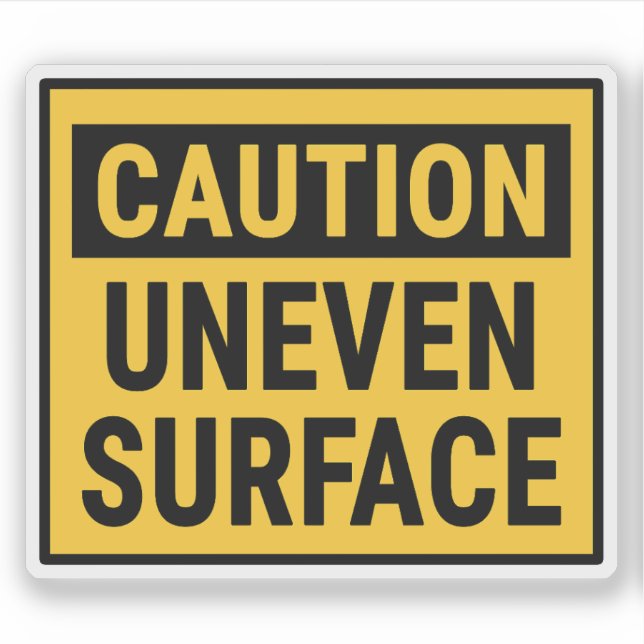 Sticker Mise en garde Surface inégale (Devant)