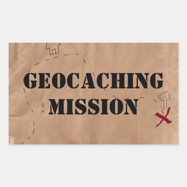 Sticker : Mission de géocaching, sur une vieille c (Devant)