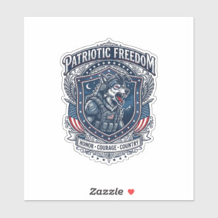 Sticker Mission de nuit patriotique Patriote Loup Militair
